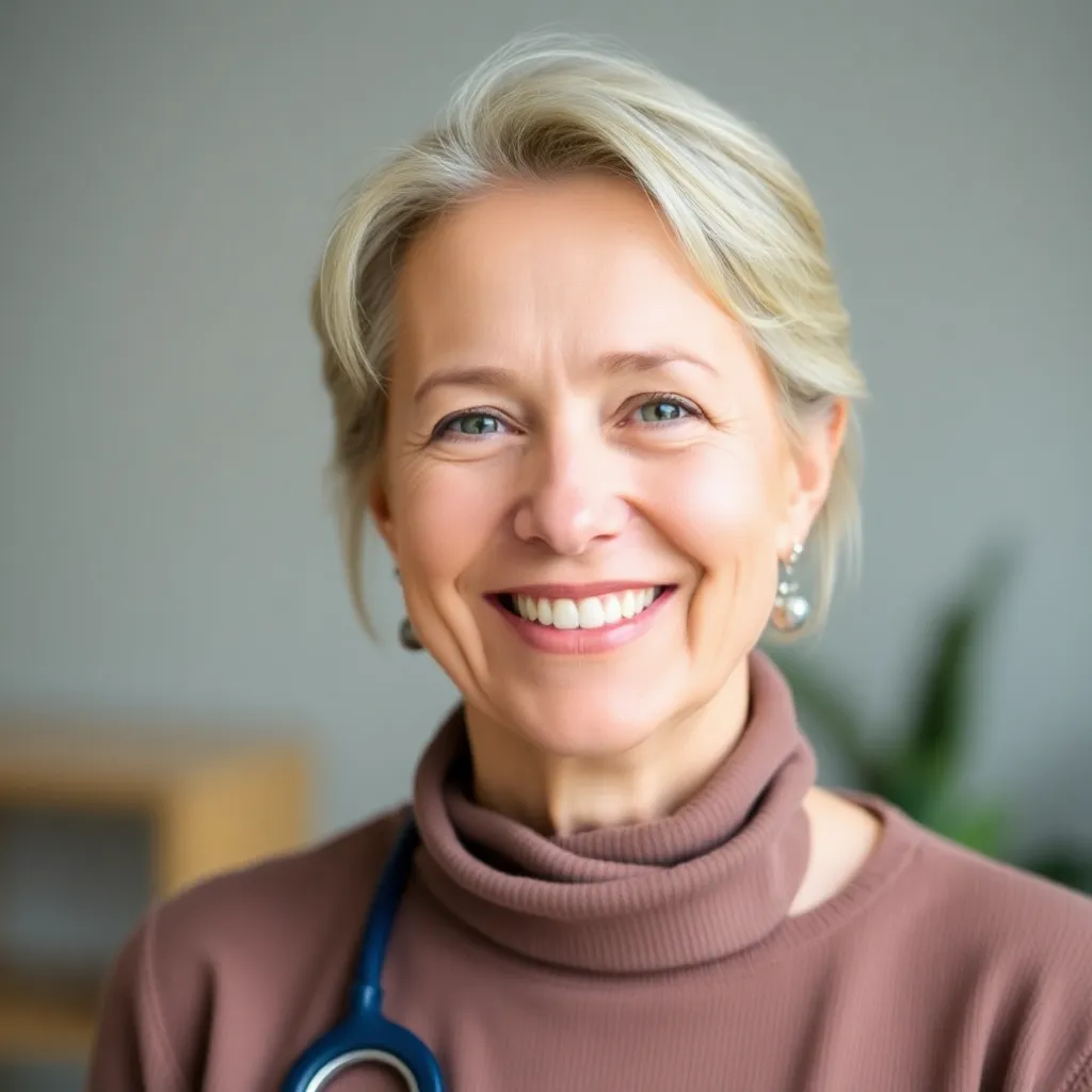 Portret van een vrouwelijke zorgprofessional met een warme glimlach